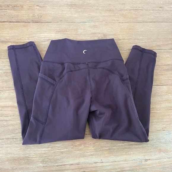 Zyia Active Brilliant High Rise Pockets Leggings Crop Purple Womens 2 (XS) - Picture 2 of 6